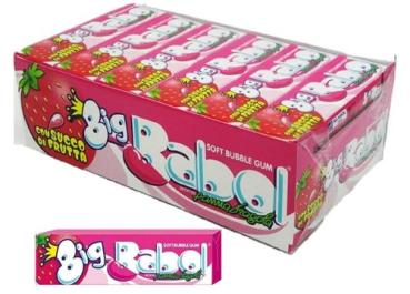 CHEW GUM BIGBABOL STIK SAHNE+ERDBEEREN