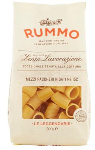 PASTA RUMMO MEZZI PACCHERI RIGATI 500GR  N.152
